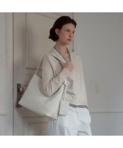 ANOETIC(アノエティック)の「ANC WEAVING MESH BAG_IVORY(ショルダーバッグ・レディース・アイボリー・FREE)」の1枚目の写真