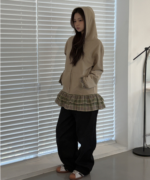 CEC ZIP-UP HOODIE DRESS — худи-платье на молнии (бежевое)