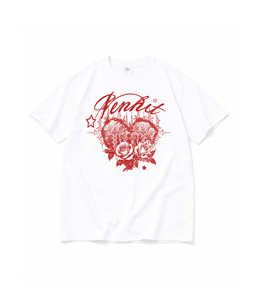 VENHIT(ベンヒット)の「ローズアート VH クールコットン半袖Tシャツ(Tシャツ/カットソー・レディース・ホワイト/ブラック/ブラウン・MEDIUM/X-LARGE/LARGE/SMALL)」の1枚目の写真
