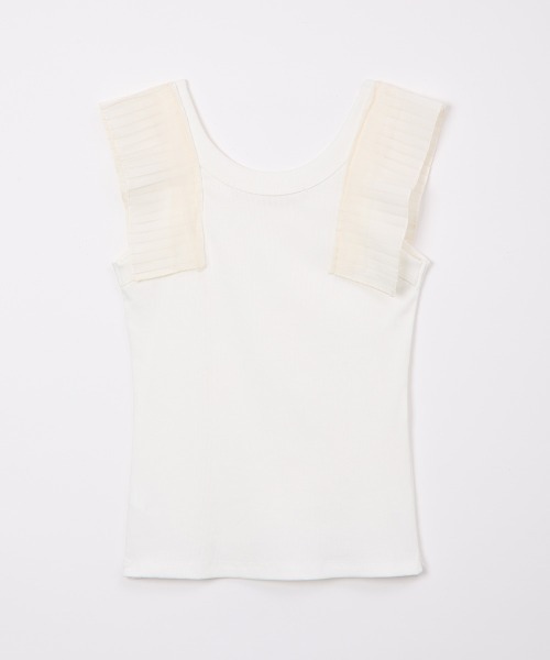 leinwande（ラインヴァンド）の「【leinwande】26SS新作 Pleats Decoration Tank（タンクトップ・レディース・LT.Gray/White/Black・ONE SIZE）」の7枚目の写真