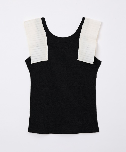 leinwande（ラインヴァンド）の「【leinwande】26SS新作 Pleats Decoration Tank（タンクトップ・レディース・LT.Gray/White/Black・ONE SIZE）」の9枚目の写真