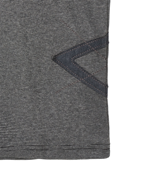 DANDEL(ダンデル)の「DD argyle applique stripe tee (BLACK)(Tシャツ/カットソー・レディース・その他・1)」の4枚目の写真