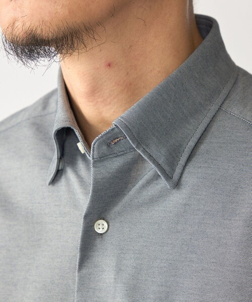 SHIPS(シップス)の「SHIPS:〈FUNCTION〉Albini × RENU(R) 半袖 ジャージー ソリッド シャツ(シャツ/ブラウス・メンズ・ブルー/ネイビー/ホワイト・LARGE/MEDIUM/X-LARGE/SMALL)」の8枚目の写真