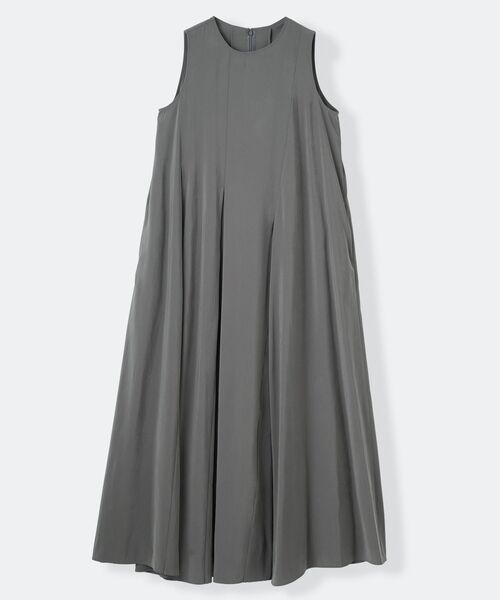 LANVIN en Bleu(ランバンオンブルー)の「フィブリルレーヨンフレアワンピース(ワンピース・レディース・ブラウン/ベージュ/チャコールグレー・38/36)」の2枚目の写真