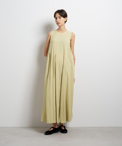 LANVIN en Bleu(ランバンオンブルー)の「フィブリルレーヨンフレアワンピース(ワンピース・レディース・ブラウン/ベージュ/チャコールグレー・38/36)」の4枚目の写真