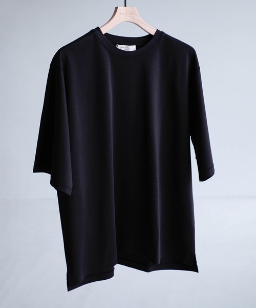 PUBLIC TOKYO(パブリックトウキョウ)の「クールタッチコットンTEE /接触冷感/コットン100%/ウォッシャブル/夏服/インナー/伸縮性/耐久性(Tシャツ/カットソー・メンズ・ブルー/ホワイト/ミント/ダークグレー・3/1/2)」の3枚目の写真