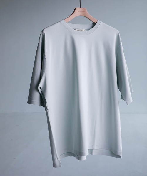 PUBLIC TOKYO(パブリックトウキョウ)の「クールタッチコットンTEE /接触冷感/コットン100%/ウォッシャブル/夏服/インナー/伸縮性/耐久性(Tシャツ/カットソー・メンズ・ブルー/ホワイト/ミント/ダークグレー・3/1/2)」の4枚目の写真