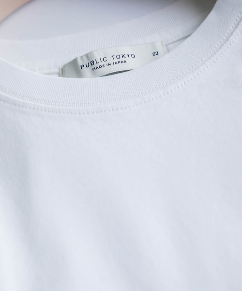 PUBLIC TOKYO(パブリックトウキョウ)の「クールタッチコットンTEE /接触冷感/コットン100%/ウォッシャブル/夏服/インナー/伸縮性/耐久性(Tシャツ/カットソー・メンズ・ブルー/ホワイト/ミント/ダークグレー・3/1/2)」の9枚目の写真