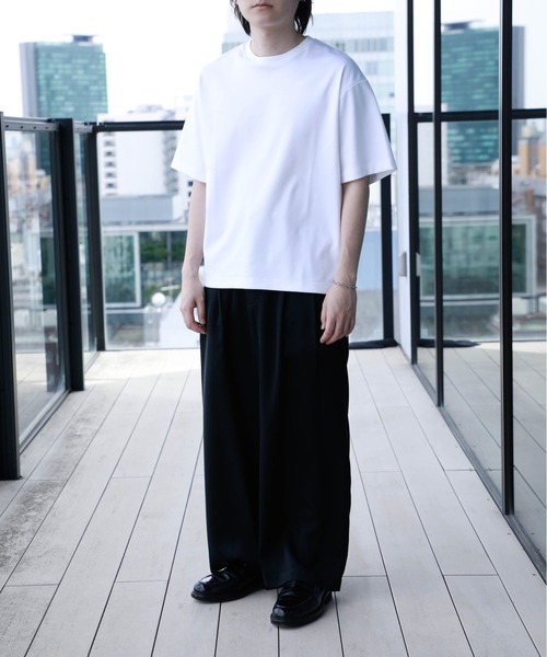 PUBLIC TOKYO(パブリックトウキョウ)の「クールタッチコットンTEE /接触冷感/コットン100%/ウォッシャブル/夏服/インナー/伸縮性/耐久性(Tシャツ/カットソー・メンズ・ブルー/ホワイト/ミント/ダークグレー・3/1/2)」の11枚目の写真