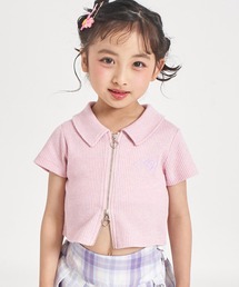ANAP kids | ダブルジップ ラメリブ トップス(Tシャツ/カットソー)