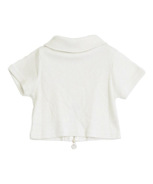 ANAP kids(アナップキッズ)の「ダブルジップ ラメリブ トップス(Tシャツ/カットソー・キッズ・ピンク/ライトブルー/ホワイト・110/120/130)」の22枚目の写真