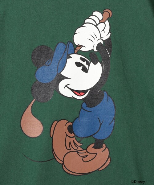 BEAMS GOLF（ビームスゴルフ）の「Disney / ミッキーマウス  / バックプリント Tシャツ（Tシャツ/カットソー・メンズ・グリーン/ネイビー・M/L/XL/S）」の4枚目の写真