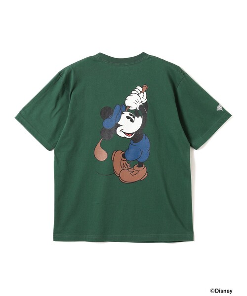 BEAMS GOLF（ビームスゴルフ）の「Disney / ミッキーマウス  / バックプリント Tシャツ（Tシャツ/カットソー・メンズ・グリーン/ネイビー・M/L/XL/S）」の6枚目の写真