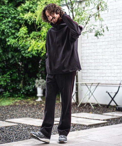 CAMBIO(カンビオ)の「mpa4156-Ponte Jersey Side Line 2B Pullover Hoodie プルオーバーパーカー(A73726cmb)(パーカー・メンズ・チャコールグレー/ロイヤルブルー/グリーン/ブラック/ネイビー・L/M/S)」の8枚目の写真
