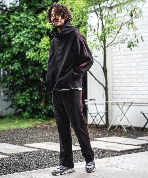 CAMBIO(カンビオ)の「mpa4156-Ponte Jersey Side Line 2B Pullover Hoodie プルオーバーパーカー(A73726cmb)(パーカー・メンズ・チャコールグレー/ロイヤルブルー/グリーン/ブラック/ネイビー・L/M/S)」の9枚目の写真