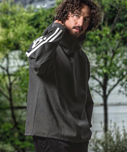 CAMBIO(カンビオ)の「mpa4156-Ponte Jersey Side Line 2B Pullover Hoodie プルオーバーパーカー(A73726cmb)(パーカー・メンズ・チャコールグレー/ロイヤルブルー/グリーン/ブラック/ネイビー・L/M/S)」の10枚目の写真