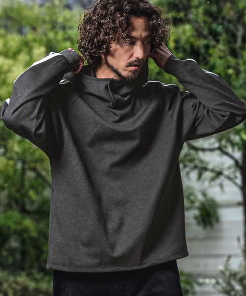 CAMBIO(カンビオ)の「mpa4156-Ponte Jersey Side Line 2B Pullover Hoodie プルオーバーパーカー(A73726cmb)(パーカー・メンズ・チャコールグレー/ロイヤルブルー/グリーン/ブラック/ネイビー・L/M/S)」の11枚目の写真