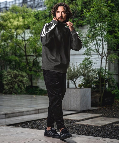 CAMBIO(カンビオ)の「mpa4156-Ponte Jersey Side Line 2B Pullover Hoodie プルオーバーパーカー(A73726cmb)(パーカー・メンズ・チャコールグレー/ロイヤルブルー/グリーン/ブラック/ネイビー・L/M/S)」の12枚目の写真