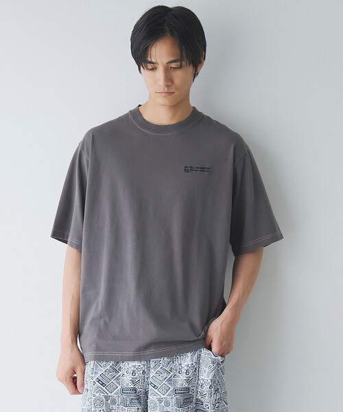 coen(コーエン)の「パウダー加工Tシャツ(Tシャツ/カットソー・メンズ・ブラック/ライトグレー/パープル・S/M/L/XL)」の6枚目の写真
