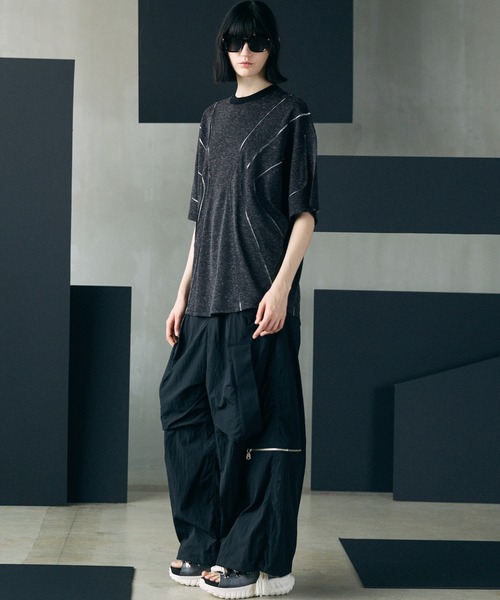 MAISON SPECIAL(メゾンスペシャル)の「《UNISEX》Slab Mix Jersey Prime-Over TSUGIHAGI T-shirt/スラブミックスジャージープライムオーバーツギハギTシャツ【MAISON SPECIAL/メゾンスペシャル】(Tシャツ/カットソー・メンズ・ブラック/バーガンディー/グレー・2/1/0)」の10枚目の写真