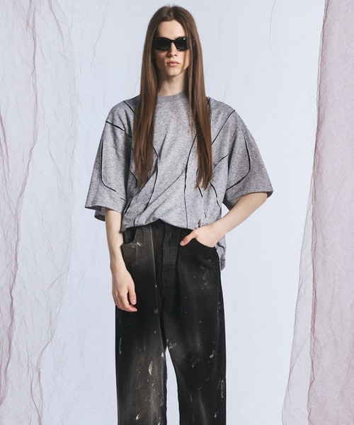 MAISON SPECIAL(メゾンスペシャル)の「《UNISEX》Slab Mix Jersey Prime-Over TSUGIHAGI T-shirt/スラブミックスジャージープライムオーバーツギハギTシャツ【MAISON SPECIAL/メゾンスペシャル】(Tシャツ/カットソー・メンズ・ブラック/バーガンディー/グレー・2/1/0)」の21枚目の写真
