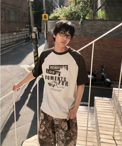 MINDBRIDGE(マインドブリッジ)の「ドゥグッド_グラフィックラグランオーバーサイズTシャツ - 2カラー(Tシャツ/カットソー・メンズ・オートミール/ライトグレー・100/105/95)」の13枚目の写真