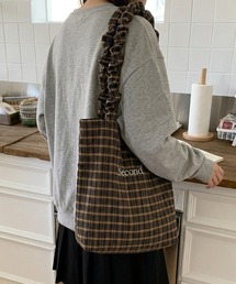IRADOWL（アイラドール）の「ギンガムチェックギャザーハンドルトートバッグ（トートバッグ）」