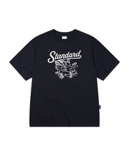1989STANDARD(1989スタンダード)の「STND CAT クールコットンオーバーサイズ半袖 (SISSTD-0269)(Tシャツ/カットソー・メンズ・ネイビー/ライトグレー/ホワイト/ブラック・X-LARGE/LARGE/MEDIUM)」の4枚目の写真