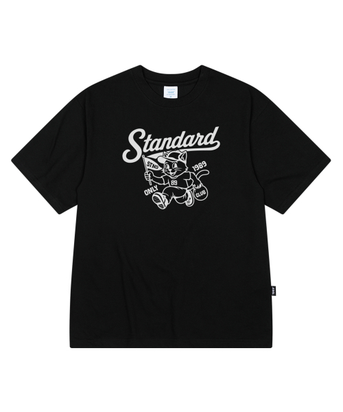 1989STANDARD(1989スタンダード)の「STND CAT クールコットンオーバーサイズ半袖 (SISSTD-0269)(Tシャツ/カットソー・メンズ・ネイビー/ライトグレー/ホワイト/ブラック・X-LARGE/LARGE/MEDIUM)」の5枚目の写真