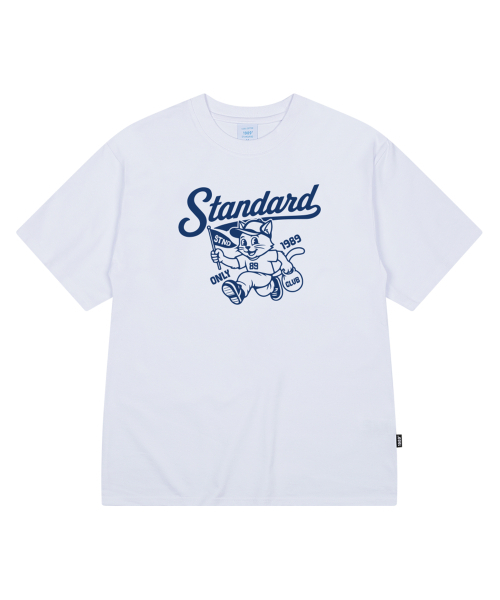 1989STANDARD(1989スタンダード)の「STND CAT クールコットンオーバーサイズ半袖 (SISSTD-0269)(Tシャツ/カットソー・メンズ・ネイビー/ライトグレー/ホワイト/ブラック・X-LARGE/LARGE/MEDIUM)」の6枚目の写真