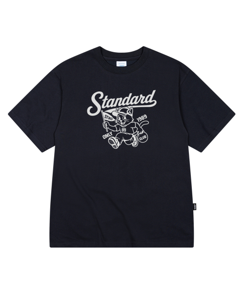 1989STANDARD(1989スタンダード)の「STND CAT クールコットンオーバーサイズ半袖 (SISSTD-0269)(Tシャツ/カットソー・メンズ・ネイビー/ライトグレー/ホワイト/ブラック・X-LARGE/LARGE/MEDIUM)」の8枚目の写真
