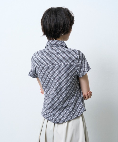 NUJOH(ヌゾ)の「Vintage Check Slim Shirt / ヴィンテージチェックスリムシャツ(シャツ/ブラウス・レディース・ブルー/ブラック/レッド・FREE)」の8枚目の写真
