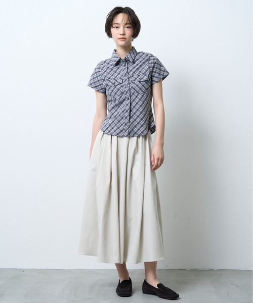 NUJOH(ヌゾ)の「Vintage Check Slim Shirt / ヴィンテージチェックスリムシャツ(シャツ/ブラウス・レディース・ブルー/ブラック/レッド・FREE)」の9枚目の写真