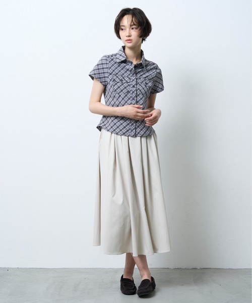 NUJOH(ヌゾ)の「Vintage Check Slim Shirt / ヴィンテージチェックスリムシャツ(シャツ/ブラウス・レディース・ブルー/ブラック/レッド・FREE)」の12枚目の写真