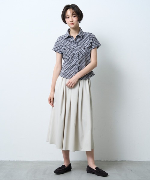 NUJOH(ヌゾ)の「Vintage Check Slim Shirt / ヴィンテージチェックスリムシャツ(シャツ/ブラウス・レディース・ブルー/ブラック/レッド・FREE)」の10枚目の写真