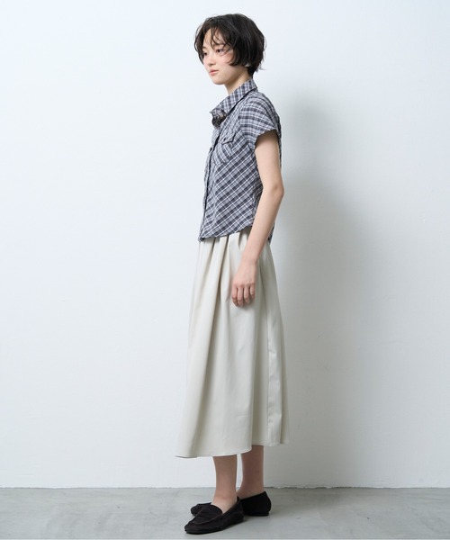 NUJOH(ヌゾ)の「Vintage Check Slim Shirt / ヴィンテージチェックスリムシャツ(シャツ/ブラウス・レディース・ブルー/ブラック/レッド・FREE)」の13枚目の写真