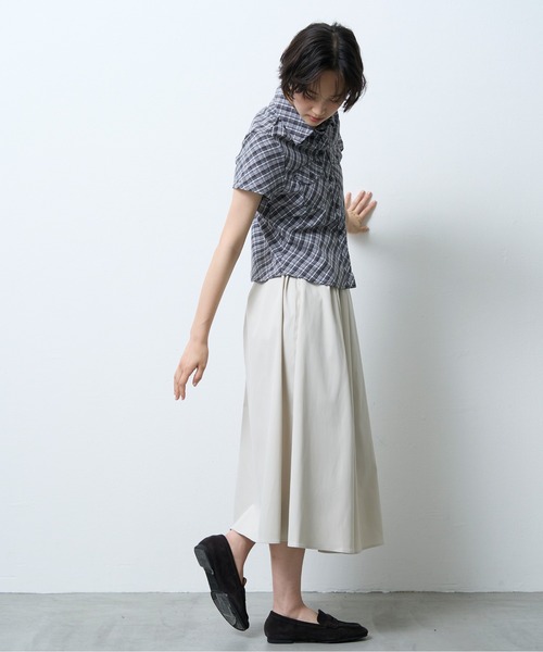 NUJOH(ヌゾ)の「Vintage Check Slim Shirt / ヴィンテージチェックスリムシャツ(シャツ/ブラウス・レディース・ブルー/ブラック/レッド・FREE)」の14枚目の写真