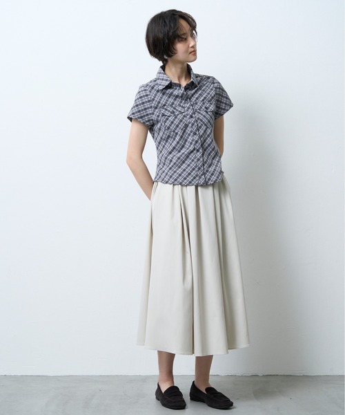 NUJOH(ヌゾ)の「Vintage Check Slim Shirt / ヴィンテージチェックスリムシャツ(シャツ/ブラウス・レディース・ブルー/ブラック/レッド・FREE)」の11枚目の写真