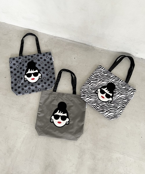 HAPPY FACE(ハッピーフェイス)の「EMMA 顔相良刺?新トート GY(トートバッグ・レディース・グレー・ONE SIZE)」の15枚目の写真