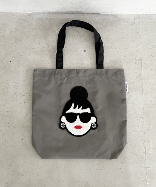 HAPPY FACE(ハッピーフェイス)の「EMMA 顔相良刺?新トート GY(トートバッグ・レディース・グレー・ONE SIZE)」の10枚目の写真
