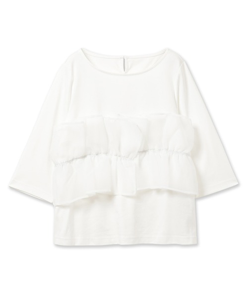 Audie a Muses(オーディアミューズ)の「オーガンジードッキングカットソー(Tシャツ/カットソー・レディース・オフホワイト/ブラック・42/38)」の18枚目の写真