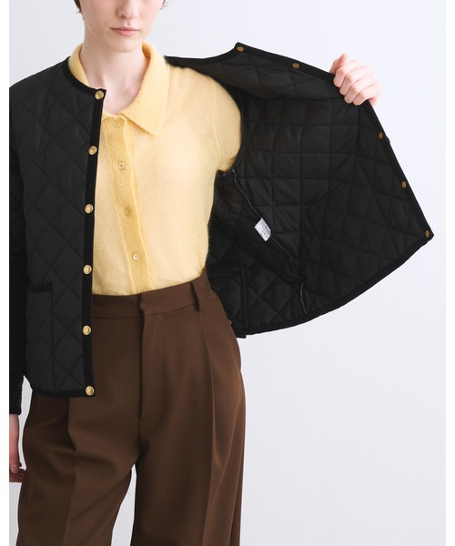 Traditional Weatherwear（トラディショナルウェザーウェア）の「ARKLEY A-LINE（ダウンジャケット/コート・レディース・ブラック×ブラック/ネイビー・32/36/34）」の8枚目の写真