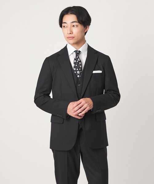 green label relaxing(グリーンレーベルリラクシング)の「コットン ツイル ストライプ クレリック ワイドカラー ドレスシャツ -イージーアイロン-(ビジネスシャツ・メンズ・ブラック・43cm/38cm/41cm/39cm/40cm/37cm/42cm)」の2枚目の写真
