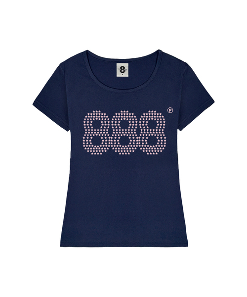 PRIMATE(プライメイト)の「STAR NUMBER.888 レディース Uネック スリムフィット 半袖Tシャツ 6 COLORS(Tシャツ/カットソー・レディース・ピンク/ネイビー/ホワイト/ミント/ミックスグレー/ブラック・SMALL/MEDIUM)」の5枚目の写真