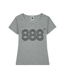 STAR NUMBER.888 レディース Uネック スリムフィット 半袖Tシャツ 6 COLORS