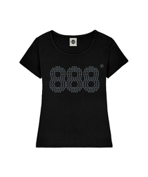 STAR NUMBER.888 レディース Uネック スリムフィット 半袖Tシャツ 6 COLORS
