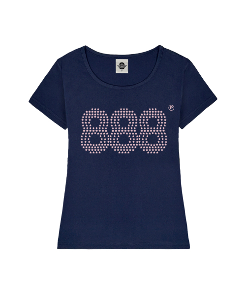PRIMATE(プライメイト)の「STAR NUMBER.888 レディース Uネック スリムフィット 半袖Tシャツ 6 COLORS(Tシャツ/カットソー・レディース・ピンク/ネイビー/ホワイト/ミント/ミックスグレー/ブラック・SMALL/MEDIUM)」の8枚目の写真