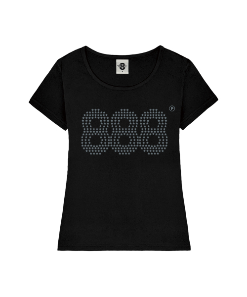 PRIMATE(プライメイト)の「STAR NUMBER.888 レディース Uネック スリムフィット 半袖Tシャツ 6 COLORS(Tシャツ/カットソー・レディース・ピンク/ネイビー/ホワイト/ミント/ミックスグレー/ブラック・SMALL/MEDIUM)」の9枚目の写真