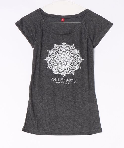 チャイハネ(チャイハネ)の「【チャイハネ】レサラナTシャツ(Tシャツ/カットソー・レディース・ブラック/グレー/パープル・FREE)」の2枚目の写真