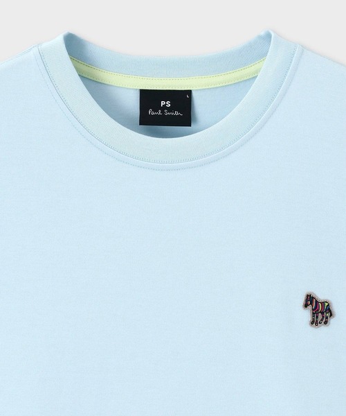PS Paul Smith(ピーエスポールスミス)の「"Sports Stripe Zebra" ワンポイント 半袖Tシャツ / 262500 011R(Tシャツ/カットソー・メンズ・ライトブルー/ライトピンク/ライトイエロー・SMALL/XX-LARGE/X-LARGE/LARGE/MEDIUM)」の5枚目の写真